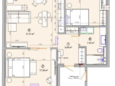Apartment. Dnipro, Troitska St. (Chervona)