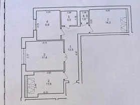 3-room apartment near Shevchenko Park, the house is completed